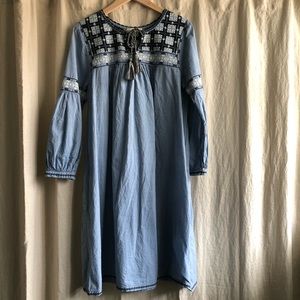 Ulla Johnson chambray August tunic dress